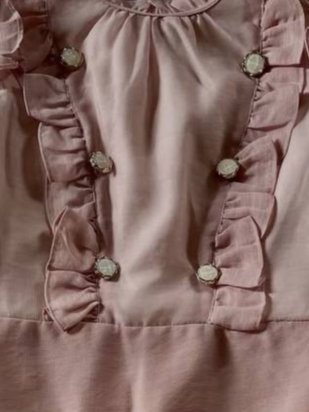 Pink Ruffle Long Sleeve Dress - Picture 2 of 3
